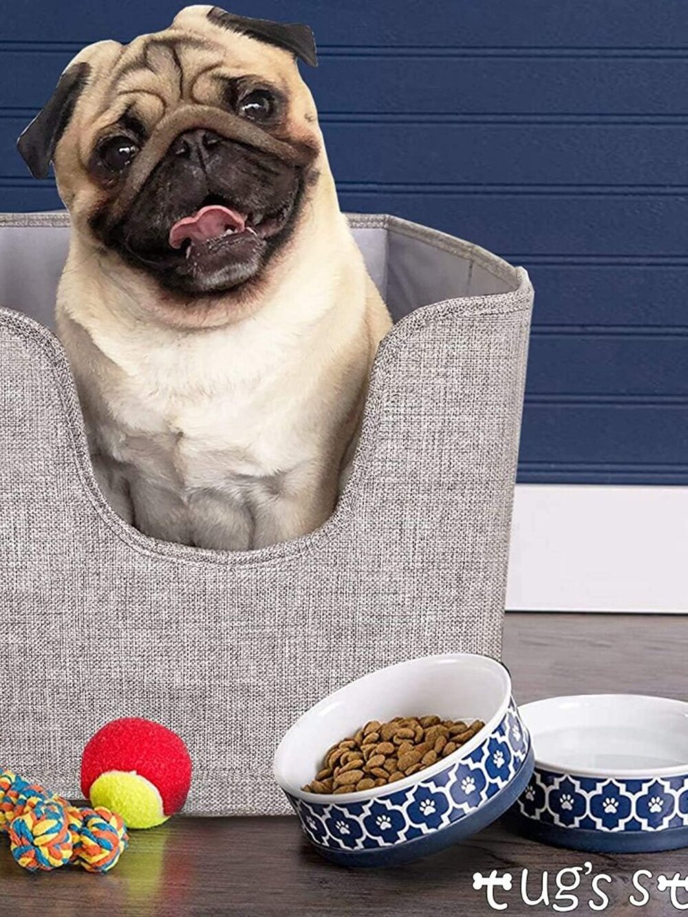 Premium Dog Toy Bin & Blanket Basket - Living Room & Nursery Storage, Easy to Cl - Picture 2 of 7